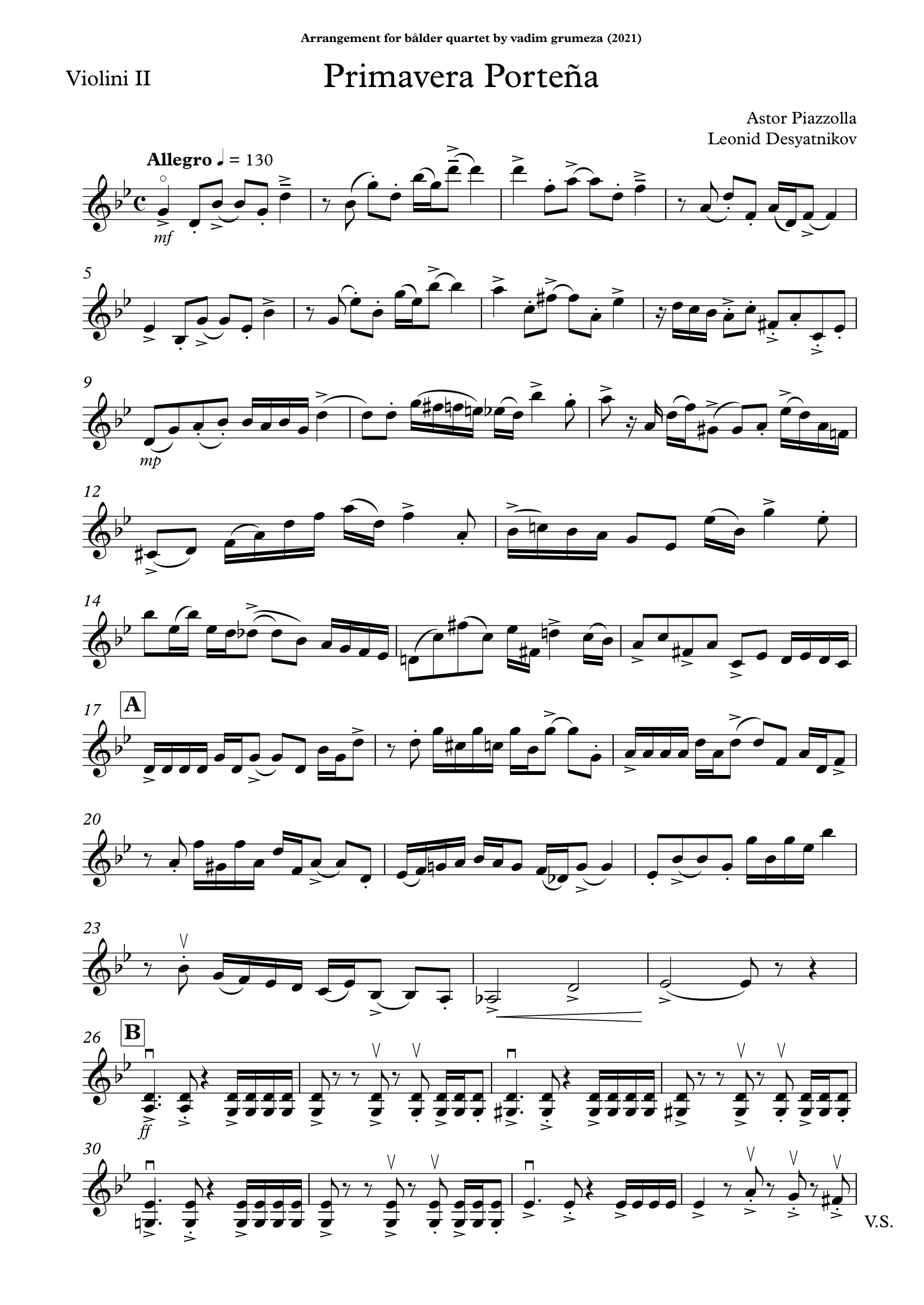 Astor Piazzolla - Primavera Porteña sample